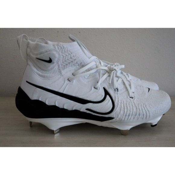 Nike DJ6517-101 Men Sz 10.5 White/Black Alpha Huarache NXT Metal Baseball Cleats - Picture 5 of 7